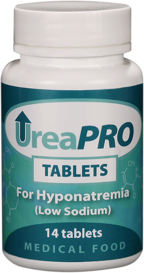 UreaPRO tablets starter bottle with 2 doses of 15 grams of urea per dose.  